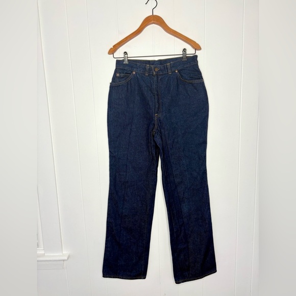 VINTAGE Levi’s Orange Tab Denim Jeans Women’s Size 16 Dark Wash Made in USA - Picture 1 of 9